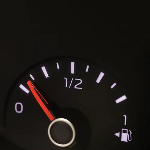 fuel level for shipping a car