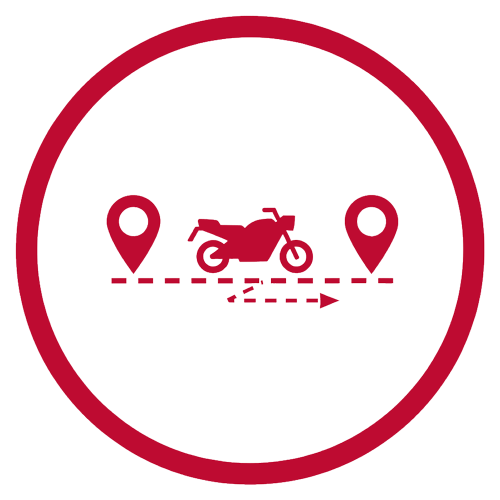 Distance between pickup and delivery points