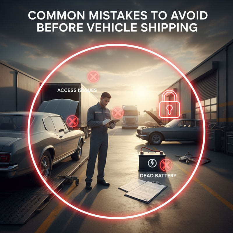 Common Mistakes to Avoid Before Vehicle Shipping